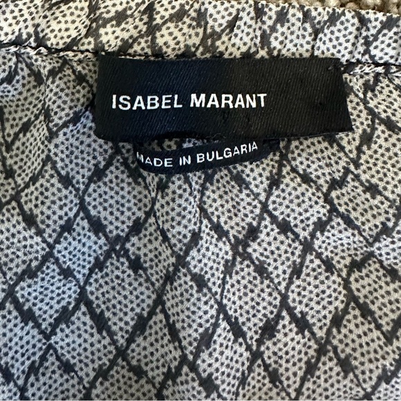 Isabel Marant Adriana Ruffle Printed Georgette Silk Top. Size 38/US 6. - Picture 4 of 6
